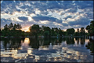 Baumgarteninsel bei Sonnenaufgang
