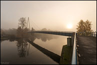 Katzengrabensteg und Müggelspree im Nebel