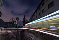 Lichtspuren in der Kirchstraße - Stromausfall 2019