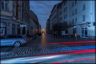 unbeleuchtete Grünstraße in Köpenick - Stromausfall 2019